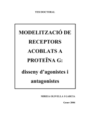 MODELITZACIÓ DE RECEPTORS ACOBLATS A PROTEÏNA G: