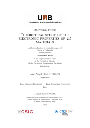 Theoretical study of the electronic properties of 2D materials Doctoral Thesis