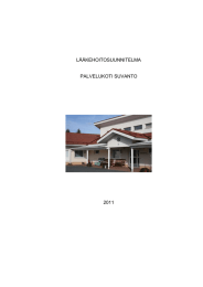 LÄÄKEHOITOSUUNNITELMA PALVELUKOTI SUVANTO 2011