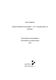 Pessi Haltsonen – SYYT, SEURAUKSET JA IKÄÄNTYNEIDEN KAATUMISET