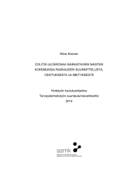 Riina Ahonen COLITIS ULCEROSAA SAIRASTAVIEN NAISTEN KOKEMUKSIA RASKAUDEN SUUNNITTELUSTA,