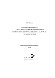 Ville Siirola TÄHTÄIMESSÄ MENESTYS! – LIIKETOIMINTASUUNNITELMA VARSINAISTA