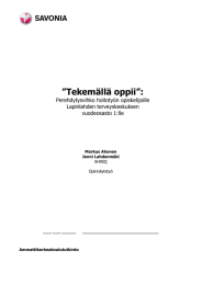 ”Tekemällä oppii”:  Perehdytysvihko hoitotyön opiskelijoille Lapinlahden terveyskeskuksen