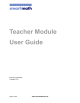 Teacher Module User Guide  