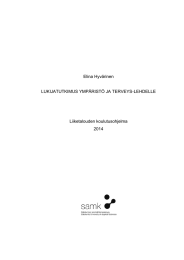 Elina Hyvärinen LUKIJATUTKIMUS YMPÄRISTÖ JA TERVEYS-LEHDELLE Liiketalouden koulutusohjelma