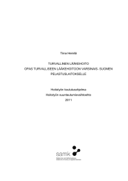 Tiina Heinilä TURVALLINEN LÄÄKEHOITO OPAS TURVALLISEEN LÄÄKEHOITOON VARSINAIS- SUOMEN