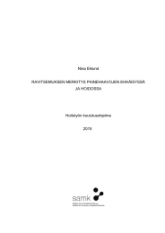 Nina Eklund RAVITSEMUKSEN MERKITYS PAINEHAAVOJEN EHKÄISYSSÄ JA HOIDOSSA