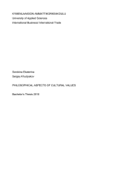 KYMENLAAKSON AMMATTIKORKEAKOULU University of Applied Sciences International Business/ International Trade