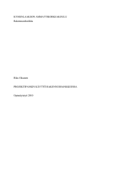 KYMENLAAKSON AMMATTIKORKEAKOULU Rakennustekniikka Riku Oksanen