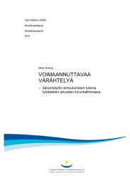 VOIMAANNUTTAVAA VÄRÄHTELYÄ –  äänenkäyttö rentoutumisen tukena työikäisten aikuisten kivunhallinnassa