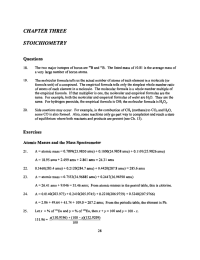 CHAPTER THREE STOICHIOMETRY Questions