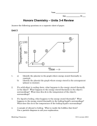 – Units 3-4 Review Honors Chemistry  Unit 3