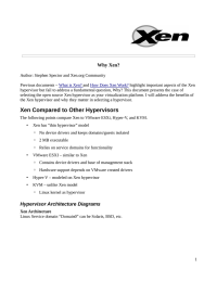 Why Xen?