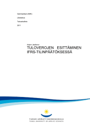 TULOVEROJEN  ESITTÄMINEN IFRS-TILINPÄÄTÖKSESSÄ  Opinnäytetyö (AMK)