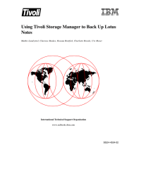 Using Tivoli Storage Manager to Back Up Lotus Notes SG24-4534-02