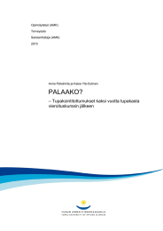 PALAAKO? – Tupakointitottumukset kaksi vuotta tupakasta vieroituskurssin jälkeen