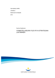 VOIMISTELUSEURA FLEX RY:N STRATEGIAN LAATIMINEN  Opinnäytetyö (AMK)