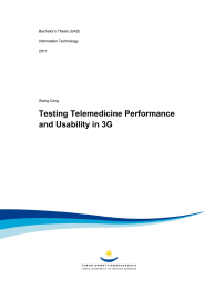 Testing Telemedicine and Usability in 3G  elor’s Thesis (UAS)