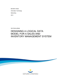 DESIGNING A LOGICAL DATA MODEL FOR A SALES AND INVENTORY MANAGEMENT SYSTEM