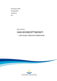 HAKUKONEOPTIMOINTI -  Case-sivujen näkyminen käytännössä  Opinnäytetyö (AMK)