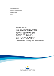 IKÄIHMISEN HYVÄN RAVITSEMUKSEN TOTEUTUMINEN LAITOSHOIDOSSA