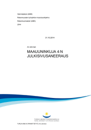 MAAUUNINKUJA 4:N JULKISIVUSANEERAUS  31.10.2014