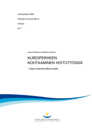 KURDIPERHEEN KOHTAAMINEN HOITOTYÖSSÄ  - Opas hoitohenkilökunnalle