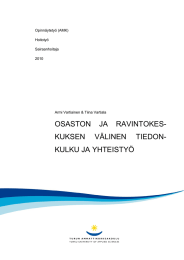 OSASTON  JA  RAVINTOKES- KUKSEN VÄLINEN TIEDON-