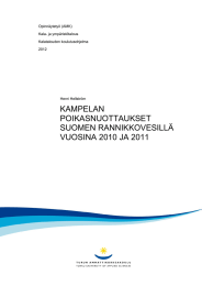 KAMPELAN POIKASNUOTTAUKSET SUOMEN RANNIKKOVESILLÄ VUOSINA 2010 JA 2011