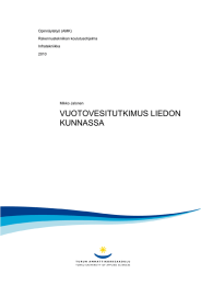 VUOTOVESITUTKIMUS LIEDON KUNNASSA  Opinnäytetyö (AMK)