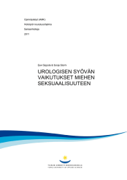 UROLOGISEN SYÖVÄN VAIKUTUKSET MIEHEN SEKSUAALISUUTEEN