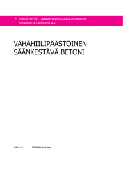 VÄHÄHIILIPÄÄSTÖINEN SÄÄNKESTÄVÄ BETONI  -   AMMATTIKORKEAKOULUTUTKINTO