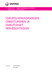 SUKUPOLVENVAIHDOKSEN ONNISTUMINEN JA VAIKUTUKSET PERHESUHTEISIIN