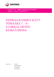 ENERGIAJUOMIEN KÄYT- TÖMÄÄRÄ 7. - 9.- LUOKKALAISTEN KESKUUDESSA