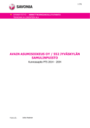 AVAIN ASUMISOIKEUS OY / 552 JYVÄSKYLÄN SAMULINPUISTO  Kunnossapito PTS 2014 - 2034