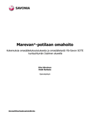 Marevan®-potilaan omahoito  Kokemuksia omasäätelykoulutuksesta ja omasäätelystä Ylä-Savon SOTE kuntayhtymän Iisalmen alueella