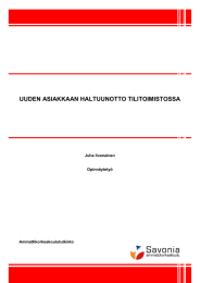 UUDEN ASIAKKAAN HALTUUNOTTO TILITOIMISTOSSA Juha Iivanainen Opinnäytetyö