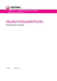 PALOKATKOSUUNNITELMA  Puurakenteinen kerrostalo -   AMMATTIKORKEAKOULUTUTKINTO