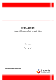 LUOMA DESIGN Naisten juhlavaatemallisto koneella kirjoen Niina Luoma