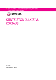 KIINTEISTÖN JULKISIVU- KORJAUS  -   AMMATTIKORKEAKOULUTUTKINTO