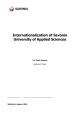 Internationalization of Savonia University of Applied Sciences  Tra Thanh Nguyen