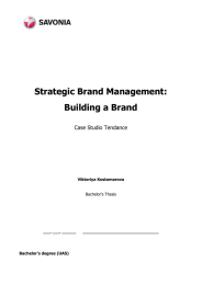 Strategic Brand Management: Building a Brand  Case Studio Tendance