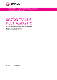 NOSTON TAAJUUS- MUUTTAJAKÄYTTÖ  Nosturin modernisointi nostomoottorin