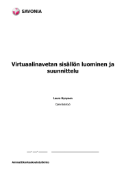 Virtuaalinavetan sisällön luominen ja suunnittelu Laura Hynynen Ammattikorkeakoulututkinto