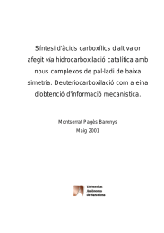 Síntesi d'àcids carboxílics d'alt valor via nous complexos de pal·ladi de baixa