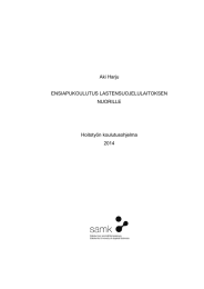 Aki Harju ENSIAPUKOULUTUS LASTENSUOJELULAITOKSEN NUORILLE
