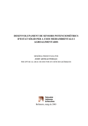 DESENVOLUPAMENT DE SENSORS POTENCIOMÈTRICS D’ESTAT SÒLID PER A USOS MEDIAMBIENTALS I AGROALIMENTARIS