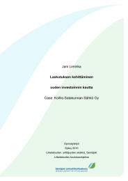 Jani Liminka Case: Koillis-Satakunnan Sähkö Oy Laskutuksen kehittäminen uuden investoinnin kautta