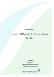 Meri Ojaniemi Opinnäytetyö Varhainen tuki -toimintamalli esimiesten kokemana