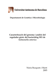 Caracterització del genoma i anàlisi del Salmonella enterica